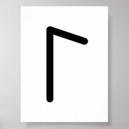 Poster LAGUZ Runa Nórdica (Água, Fluxo, Intuição) | Elder