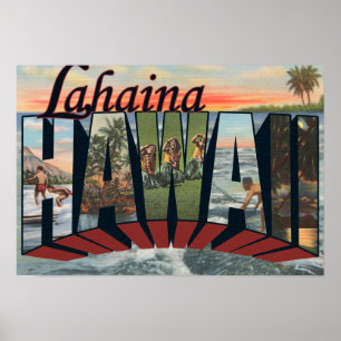 Póster Lahaina, Havaí - grandes cenas da letra