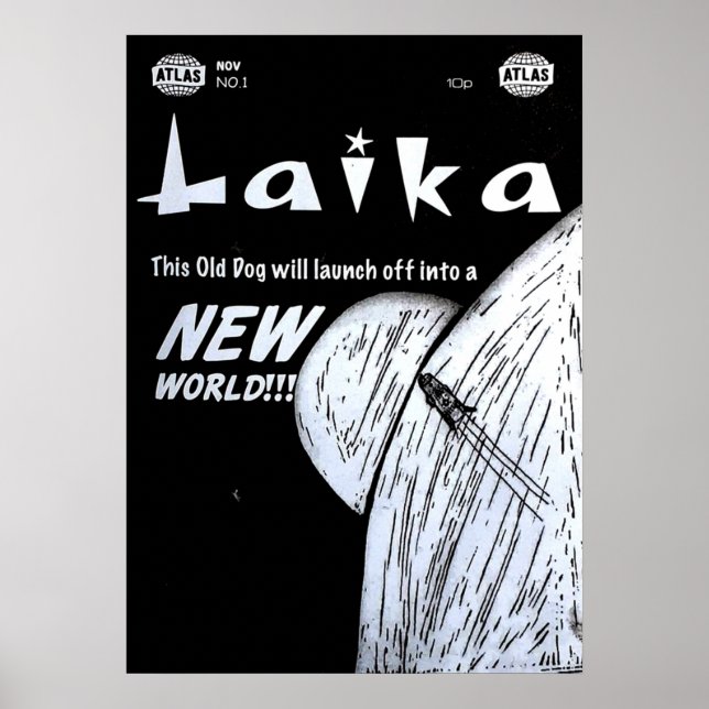 Poster Laika comic cover (Frente)
