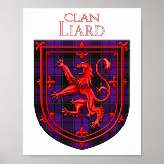 Poster Laird Tartan Scottish Xadrez Lion Rampant