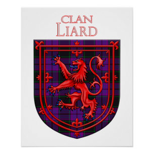 Póster Laird Tartan Scottish Xadrez Lion Rampant