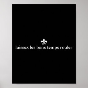 Poster Laissez Les Bon Temps Rouler Mínimalista Mardi Gra