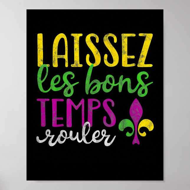 Poster Laissez Les Bons Temps Rouler Mardi Gras (Frente)