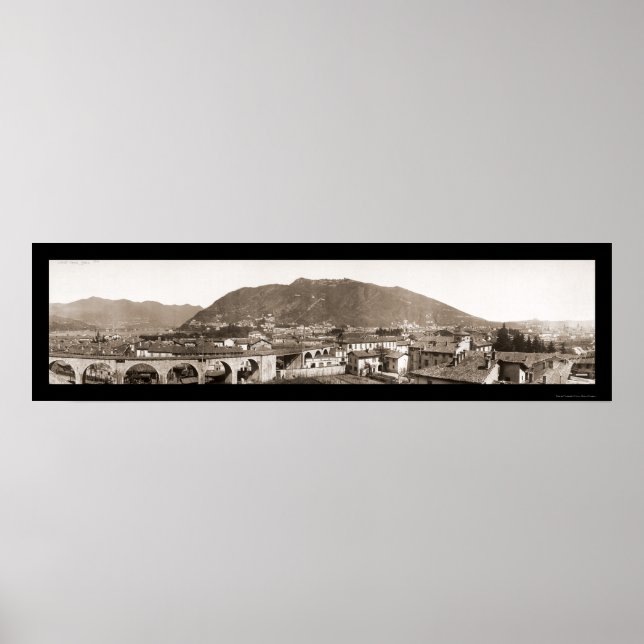 Poster Lake Como, Itália Foto 1910 (Frente)
