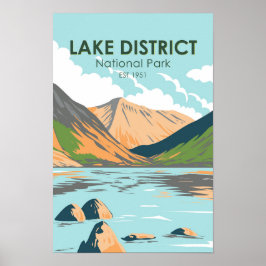 Poster Lake District National Park Wasdale Head Inglaterr