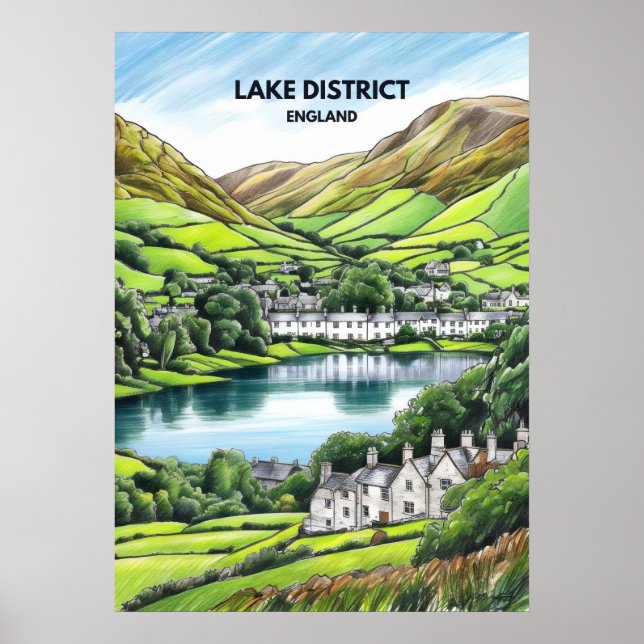 Poster Lake District Sketch (Frente)