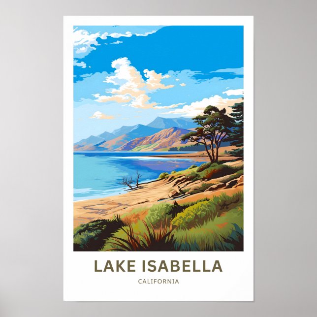 Poster Lake Isabella California Travel Print (Frente)