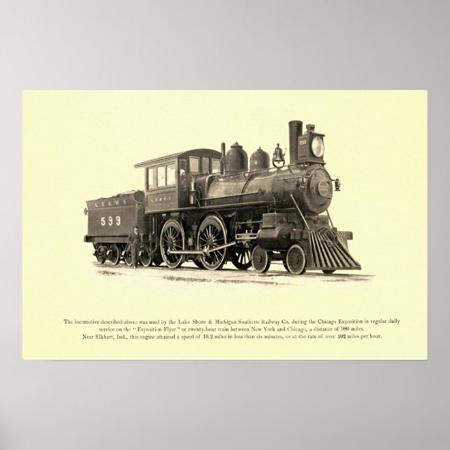 Poster Lake Shore e Michigan Southern Rail Co. (Frente)