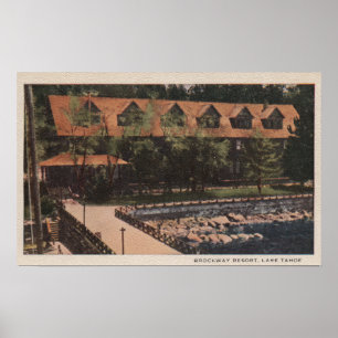 Póster Lake Tahoe, CA - opinião do alojamento do recurso