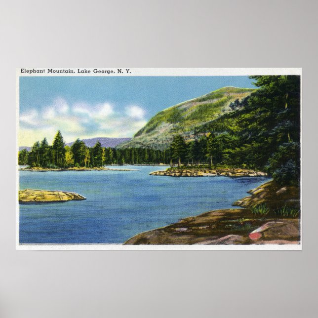 Poster Lake View of Elephant Mountain (Frente)