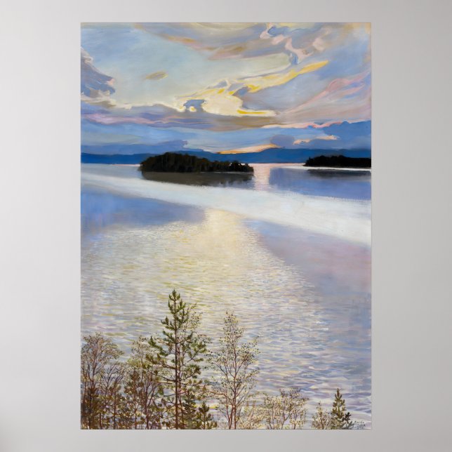 Poster Lake View por Akseli Gallen-Kallela (Frente)