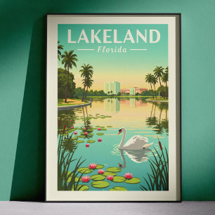 Poster Lakeland Flórida Vintage