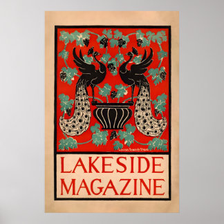 Poster Lakeside 1890 CARTAZ IMPRESSO A1 Vintage Americano