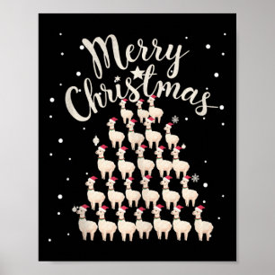 Poster Lama Xmas Tree Lhamas Tanque de Natal Topo1