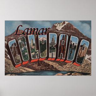 Poster Lamar, letra ScenesLamar de ColoradoLarge, CO