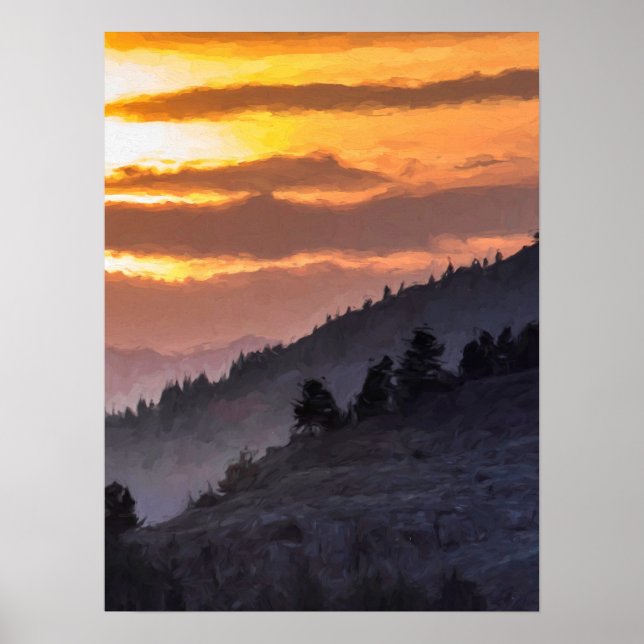 Poster Lamar Valley Sunset (Frente)