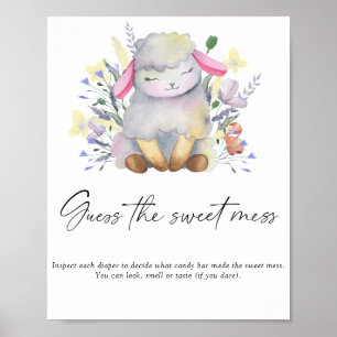 Poster Lamb - adivinha a doce bagunça