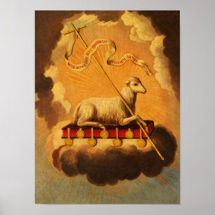 Poster Lamb de Deus, Agnus Dei por José Campeche y Jorda
