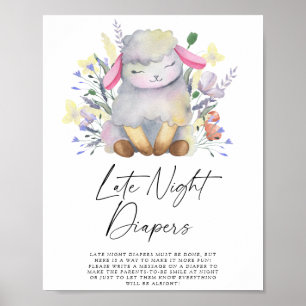 Poster Lamb - Jogo noturno das fraldas