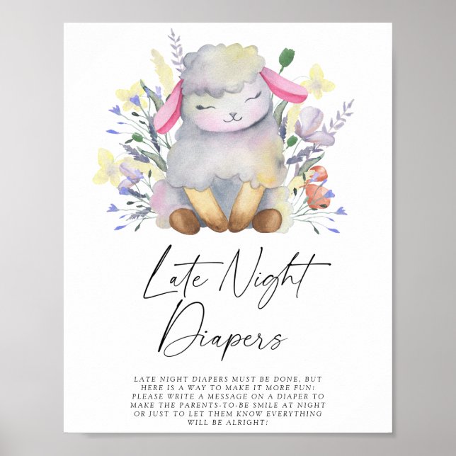 Poster Lamb - Jogo noturno das fraldas (Frente)