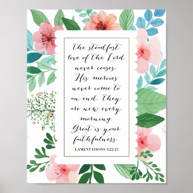 Poster Lamentações 3:22-23 (Frente)