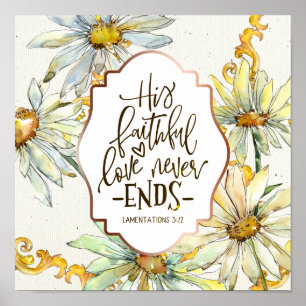 Poster Lamentações 3:22 Seu Amor Fiel Nunca Termina