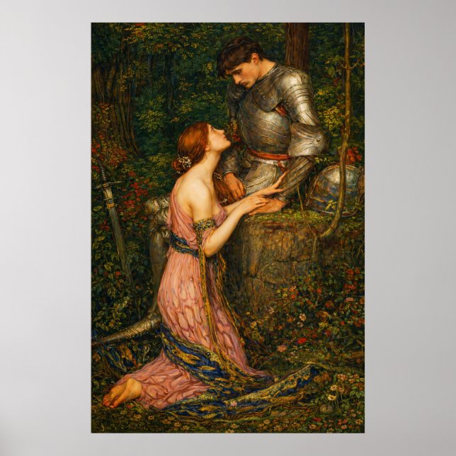 Poster Lamia and the Soldier by John William Waterhouse  (Frente)