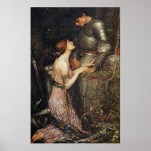 Póster Lamia e Soldier - John William Waterhouse