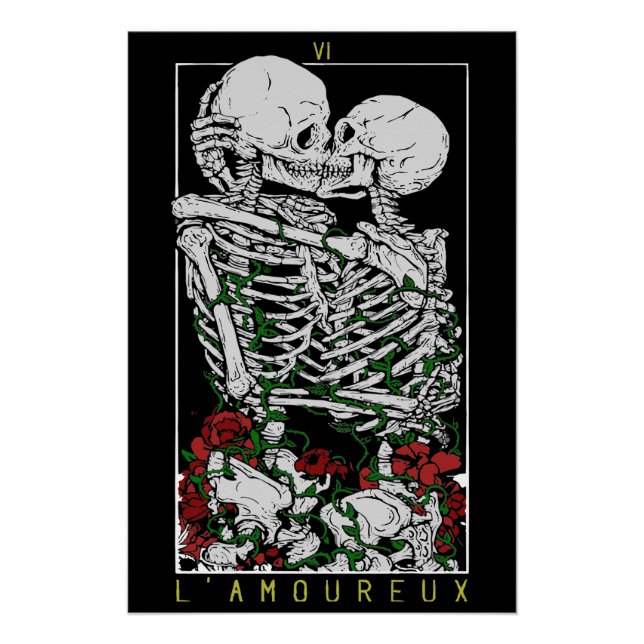 Póster L'Amoureux - Cartão de Tarô (Frente)