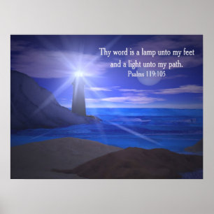 Poster Lamp Unto My Feet      Print