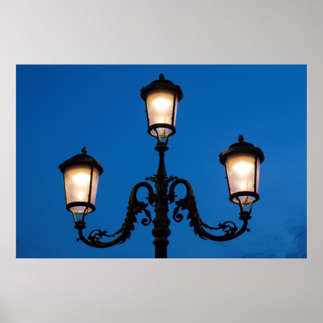 Poster Lâmpada acesa à noite, Veneza (Frente)
