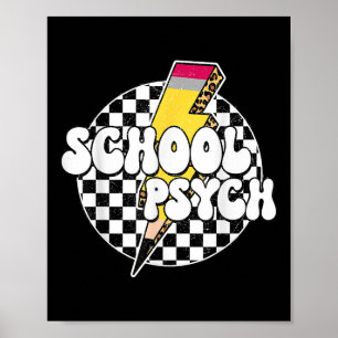Poster Lâmpada de Lâmpada do Psicólogo Escolar Verificado
