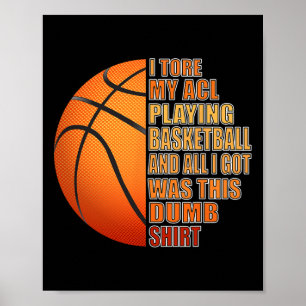 Poster Lâmpada de Lesão do Joelho de Basquete
