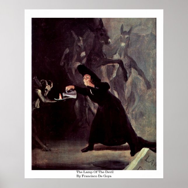 Poster Lâmpada Do Diabo Por Francisco De Goya (Frente)