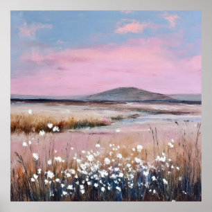 Poster Lâmpada Sunset - Paintagem Paisagem Pastel Suave