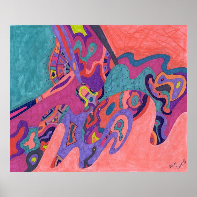 Póster Lâmpadas de aranha, abstrato (Frente)