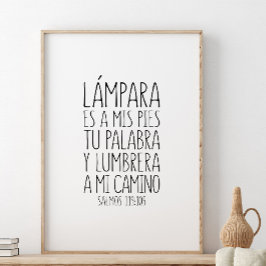 Poster Lámpara es a mis pies tu palabra, Salmos 119:105