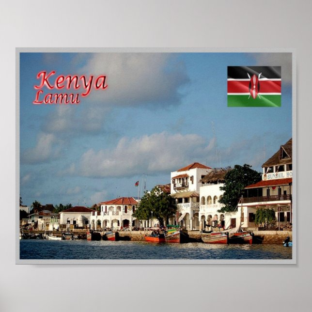 Poster Lamu - Quénia - Panorama - (Frente)