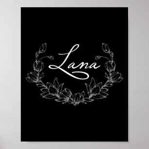 Poster Lana Floral Crown Tee - Estética Vintage insred G