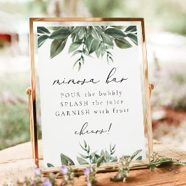 Poster LANA Modern Boho Greenery Mimosa - Sinal de Bar
