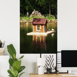 Poster Lança com casa de pássaros