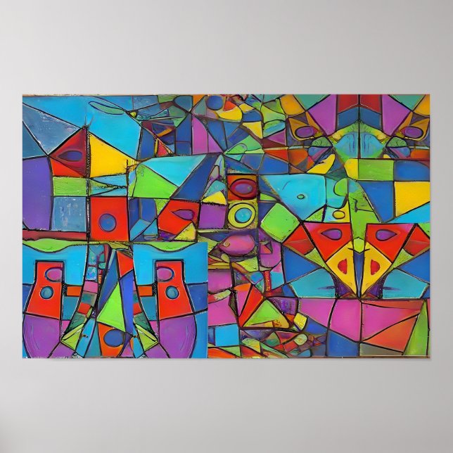Poster Lançamento Abstrato em Atenas (Frente)