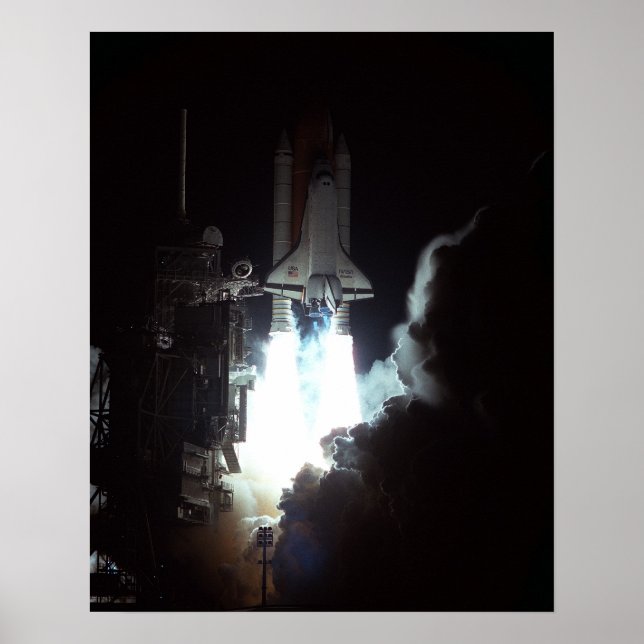 Póster Lançamento da Atlântida espacial (STS-76) (Frente)