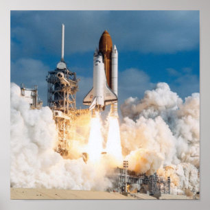 Póster Lançamento da descoberta do vaivém espacial