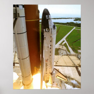 Póster Lançamento da descoberta do vaivém espacial