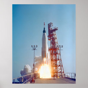 Póster Lançamento de Mercury MA-9 do projeto, fé 7