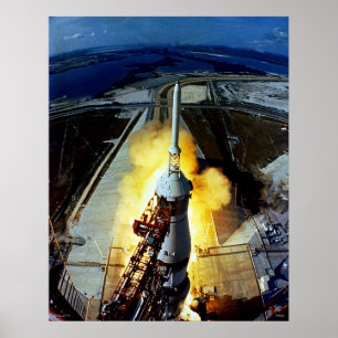 Poster Lançamento de primeiros homens à lua - Apollo 11