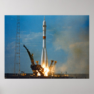 Póster Lançamento de Soyuz (Projeto de Teste Apollo-Soyuz