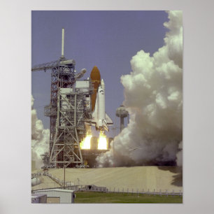 Póster Lançamento do desafiador do vaivém espacial