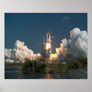 Póster Lançamento do desafiador do vaivém espacial